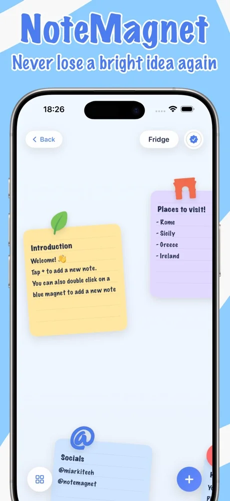 Official App Store material: NoteMagnet