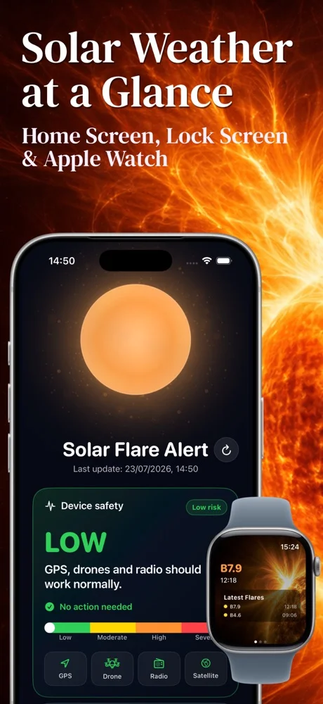 Zrzut ekranu: Solar Flare Alert