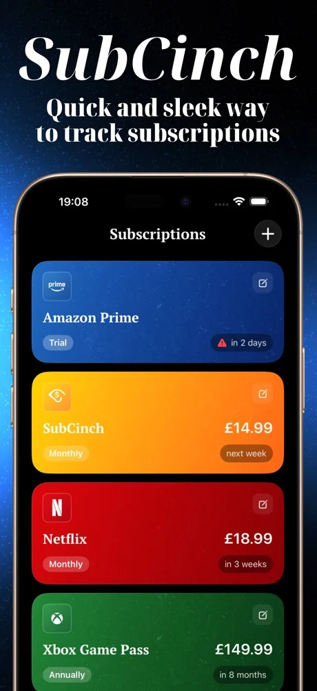Official App Store material: SubCinch
