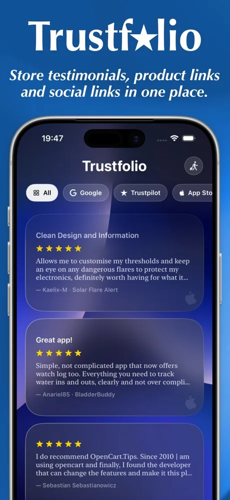 Official App Store material: Trustfolio