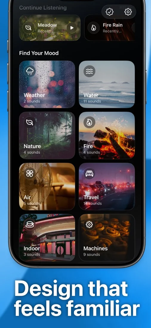 Official App Store material: Zenoo: Ambient Sounds