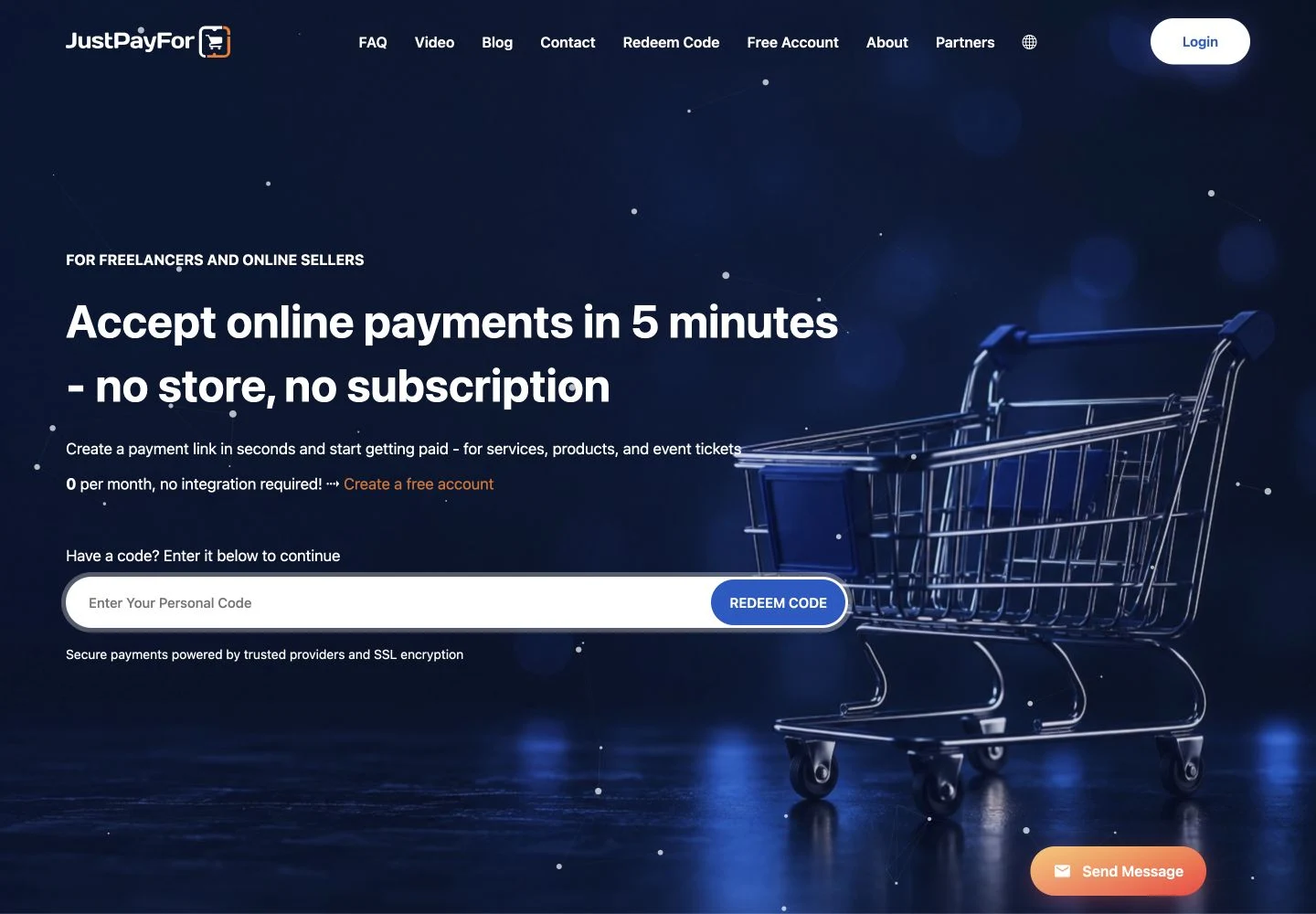 Live service preview: JustPayFor